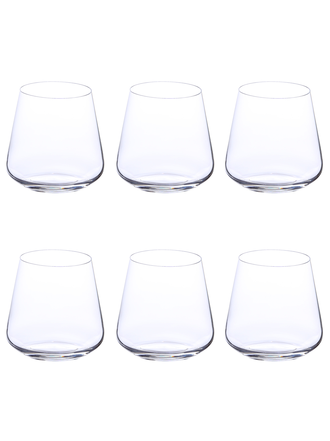 Bohemia Crystal Sandra Whiskey Glass Set 290ml Set of 6 Transparent