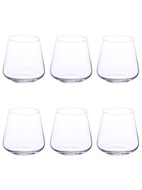 Bohemia Crystal Sandra Whiskey Glass Set 290ml Set of 6 Transparent