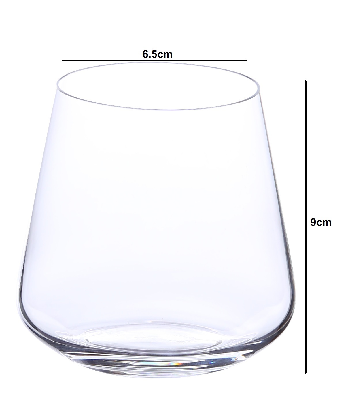 Bohemia Crystal Sandra Whiskey Glass Set 290ml Set of 6 Transparent