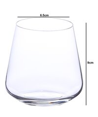 Bohemia Crystal Sandra Whiskey Glass Set 290ml Set of 6 Transparent