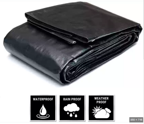 18X24 250 GSM BLACK TARPAULIN