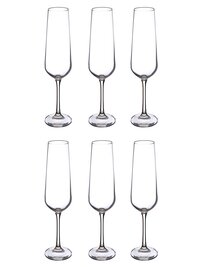 Bohemia Crystal Sandra Champagne Flute Set 200ml Set of 6