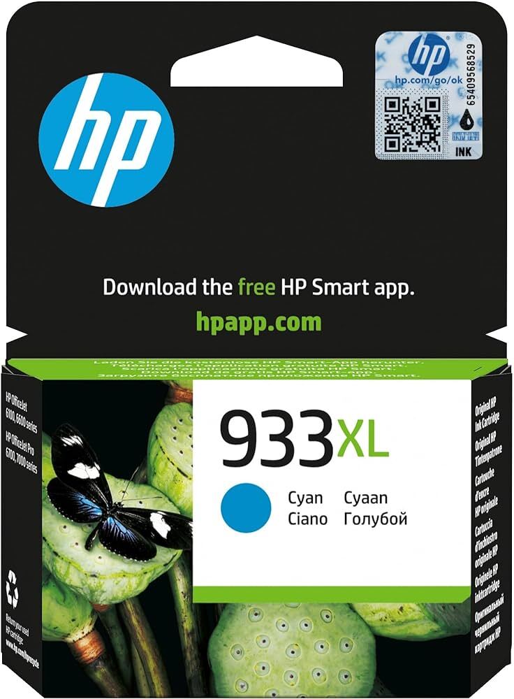 HP 933XL High Yield Cyan Original Ink Cartridge