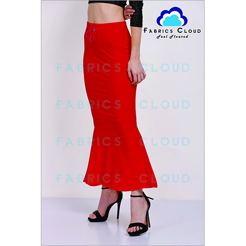 Saree Shaper Inskirt ( Flared - Stretchable - Drawstring ) (Candy Red)