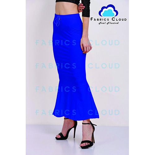 Saree Petticoat (Flared and Stretchable With Drawstring ) (Blue)