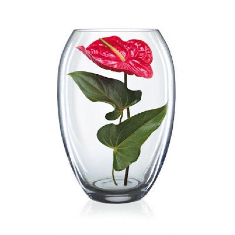 Bohemia Crystal Vase Vase Set 225mm Set of 1pcs Transparent Non Lead Crystal Glass