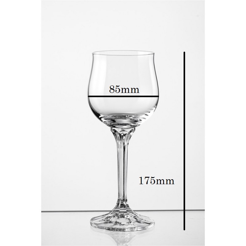 Bohemia Crystal Diana Wine Glass Set 190ml Set of 6pcs Transparent Non Lead Crystal Glass