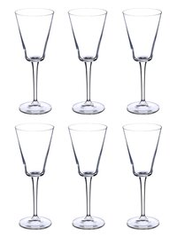 Bohemia Crystal Jive Wine Glass Set 240ml Set of 6 Transparent