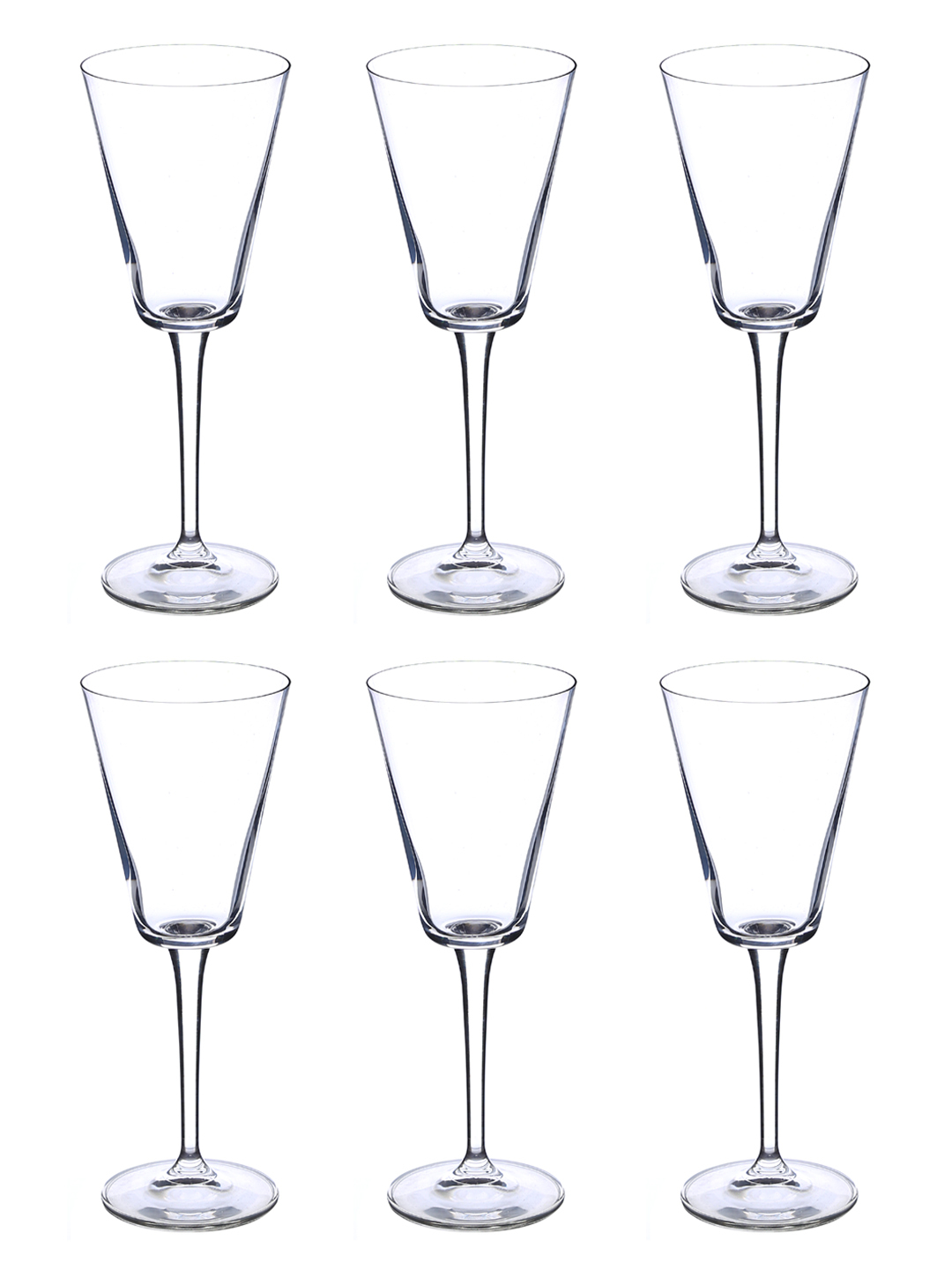 Bohemia Crystal Jive Wine Glass Set 240ml Set of 6 Transparent