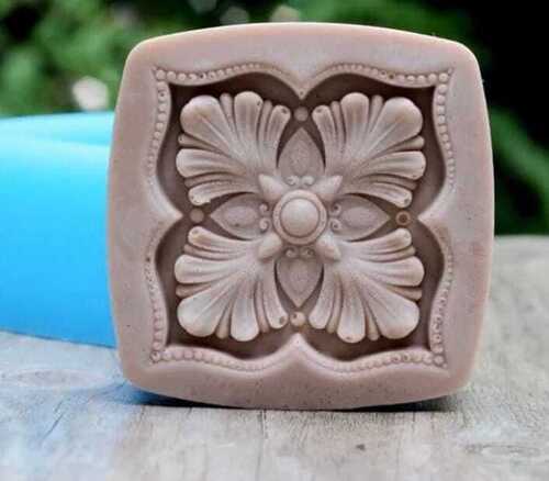 Rectangle Shape with Flower Design Soap Moulds