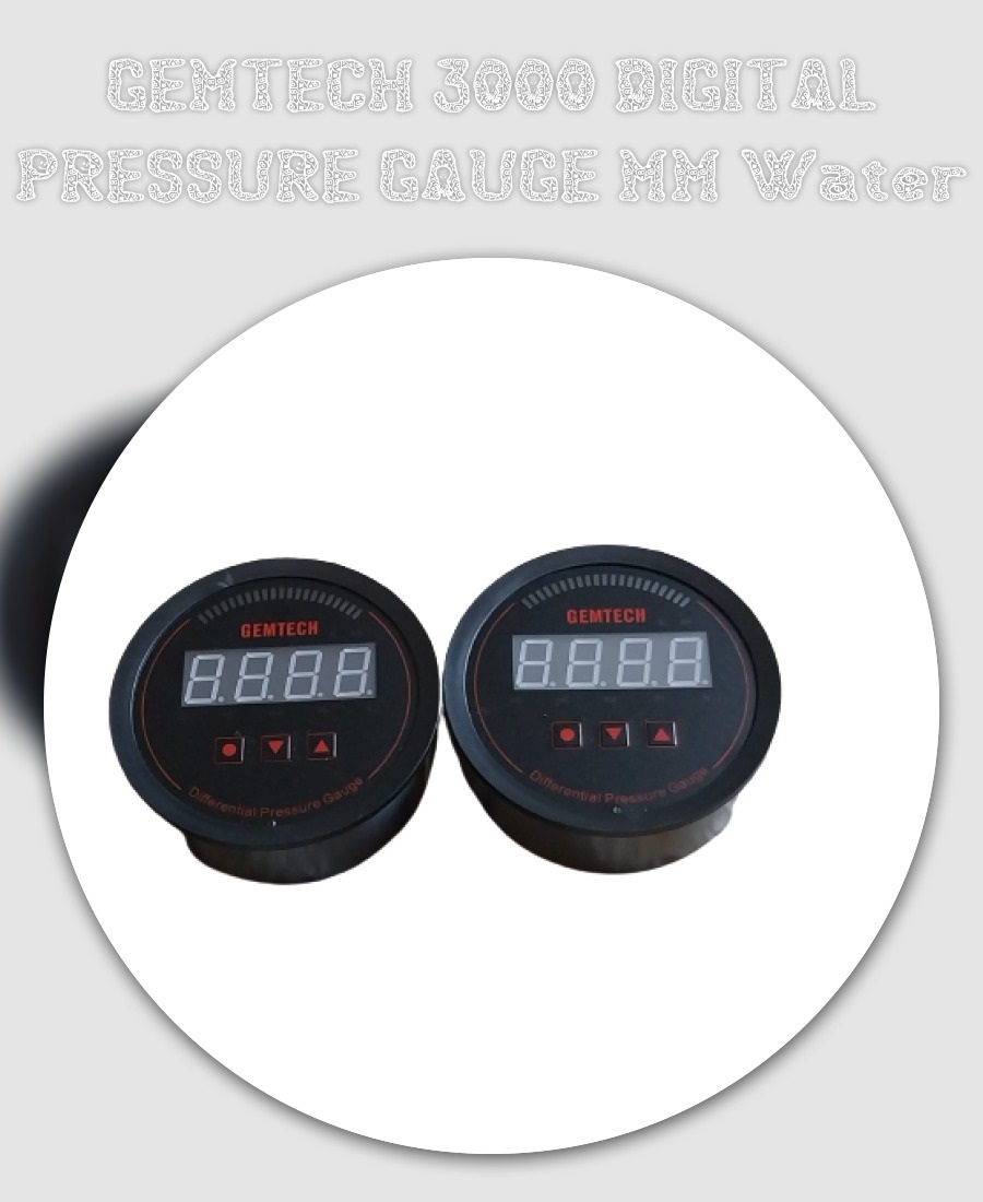 GEMTECH Series 3000 Digital Pressure Gauge Range 0 to 60 PAC