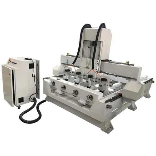 CNC Multi Head Rotary Wood Router Machine