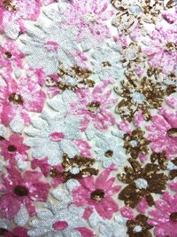 Designer white pink sequin fabric online india