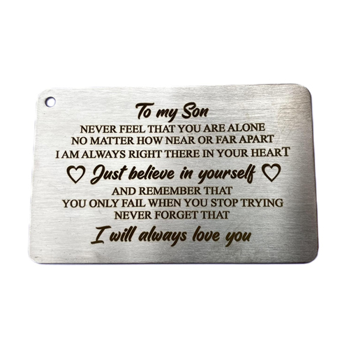 Wallet Card To My Son