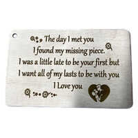Silver Wallet Engraved Card