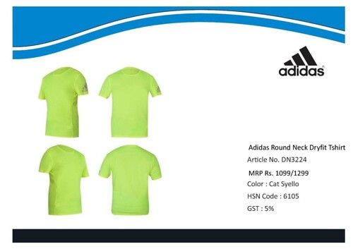 Adidas round neck dry fit  t-shirt