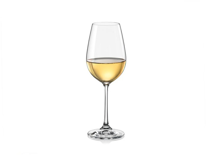 bohemia crystal Viola White Wine Glass Set 250ml Set of 6 Transparent