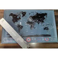 Grey Scratch Off World Travel Map