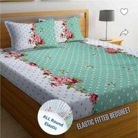 Glace Cotton Fitted Bedsheet