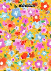 Digital Print Georgette Fabric - 44 Inch Width, Multicolor Digital Print Fabric, Quick Dry, Smooth Texture For Party Wear Suits & Kurtis