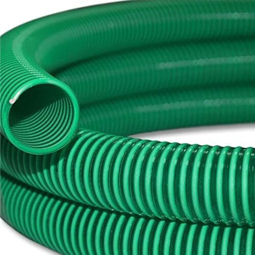 Suction Pipe - PVC Material, 2 Inches Diameter x 50 Feet Length | Green Color, 140Â°F Temperature Rating, 100 psi Pressure Rating, 0.125 Inches Wall Thickness