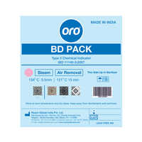 Bowie Dick Test Pack And Sheet - Porous Material, 12 Pack Size, Blue Color | Manual Operation, Smart Compact Packaging, 100% Lead-free Inks