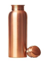 Copper Water Bottle - Shape: Round