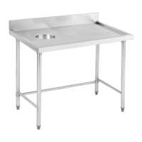 Table With Garbage Chute - Stainless Steel, Different Sizes | Efficient Waste Management Solution For Hotels And Industrial Spaces
