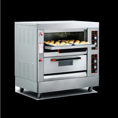 Semi Automatic Bakery 2 Deck 4 Tray Gas Baking Oven