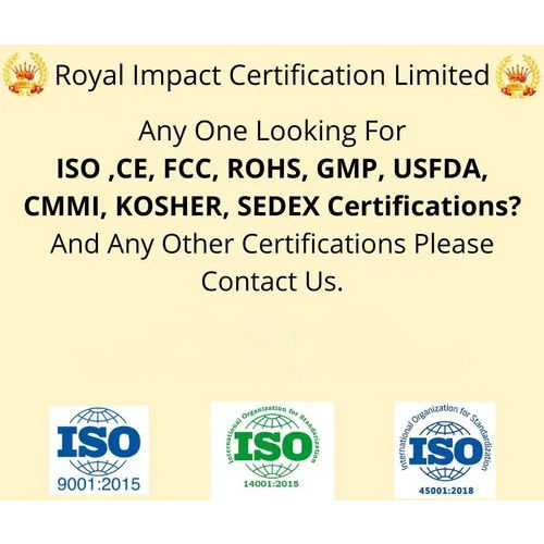 ISO 9000 Quality Certification Consultants By ROYAL IMPACT CERTIFICATION LTD