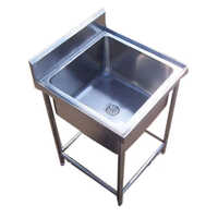 Single Sink Unit - Stainless Steel, Square Shape, Multiple Sizes Available | Polished Smooth Surface Finish