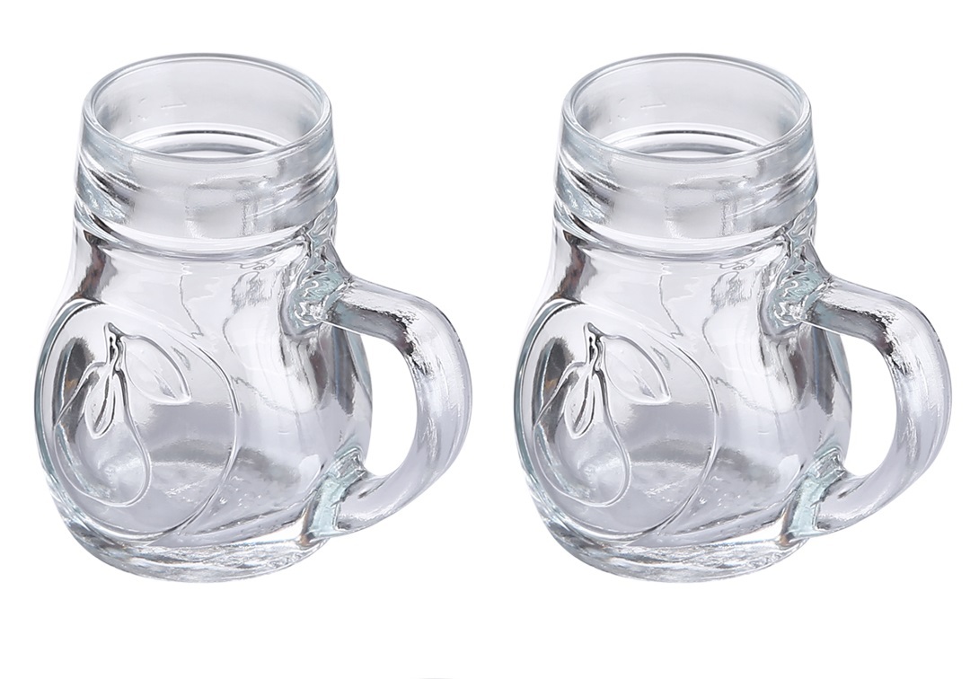 Oberglas Birnen Beer Tasting Small Mugs 40 ML Set of 3 Transparent