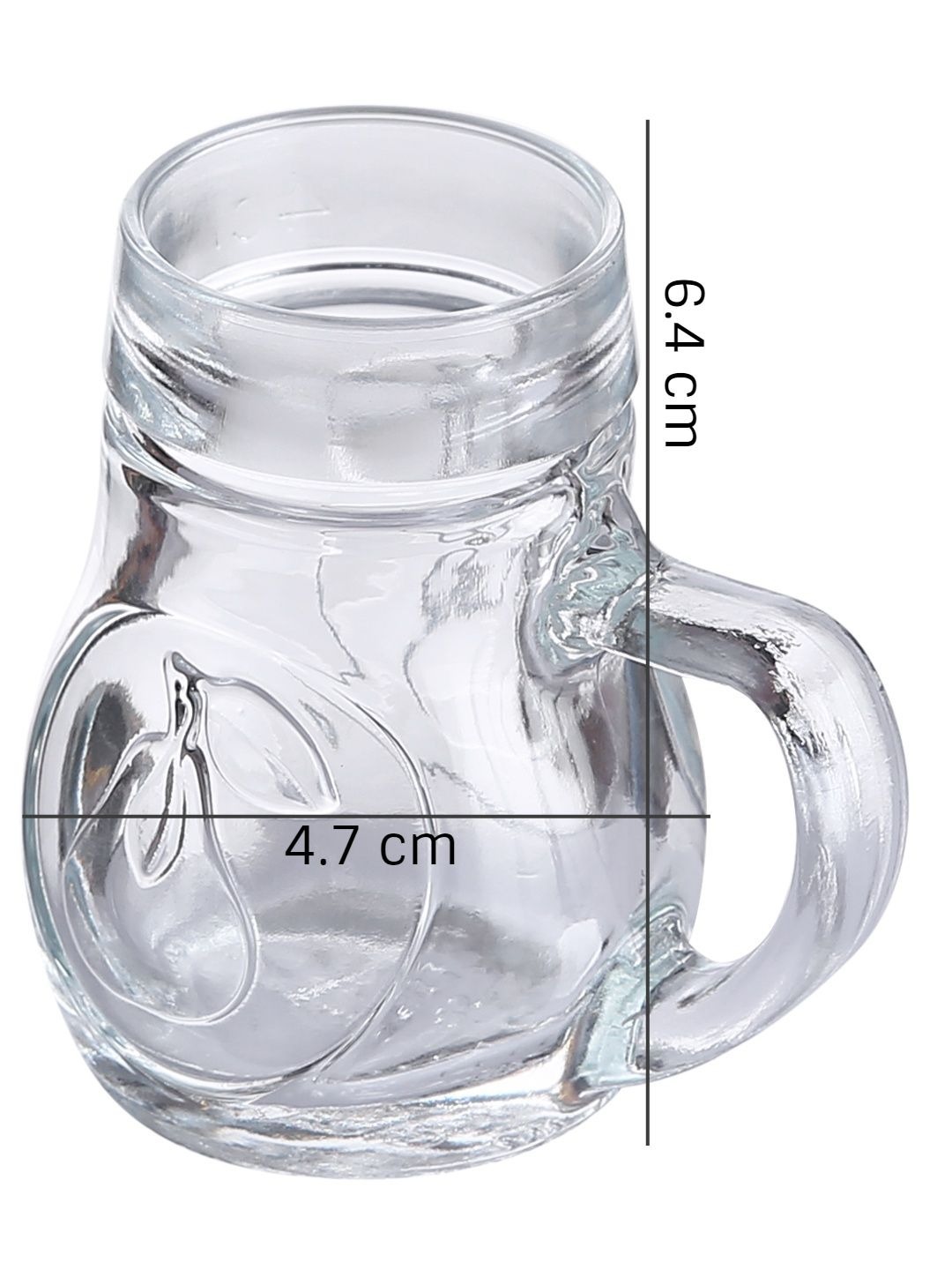 Oberglas Birnen Beer Tasting Small Mugs 40 ML Set of 3 Transparent