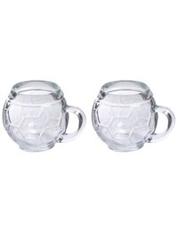 Oberglas Football Glass Beer Mug Set 400ml Transparent Set of 2