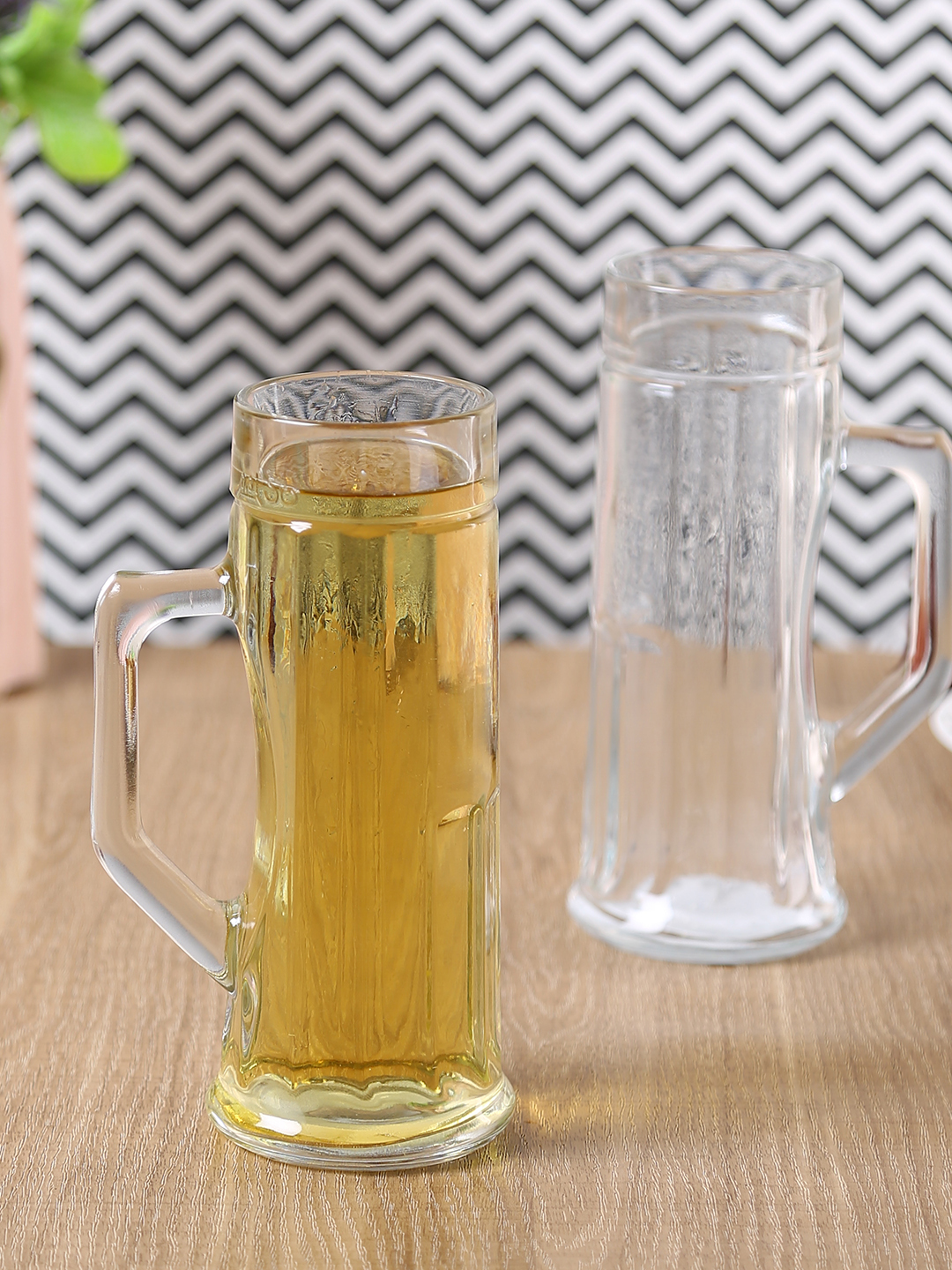 Oberglas Premium Ribbed Beer Mug 550 ML Set of 2pcs