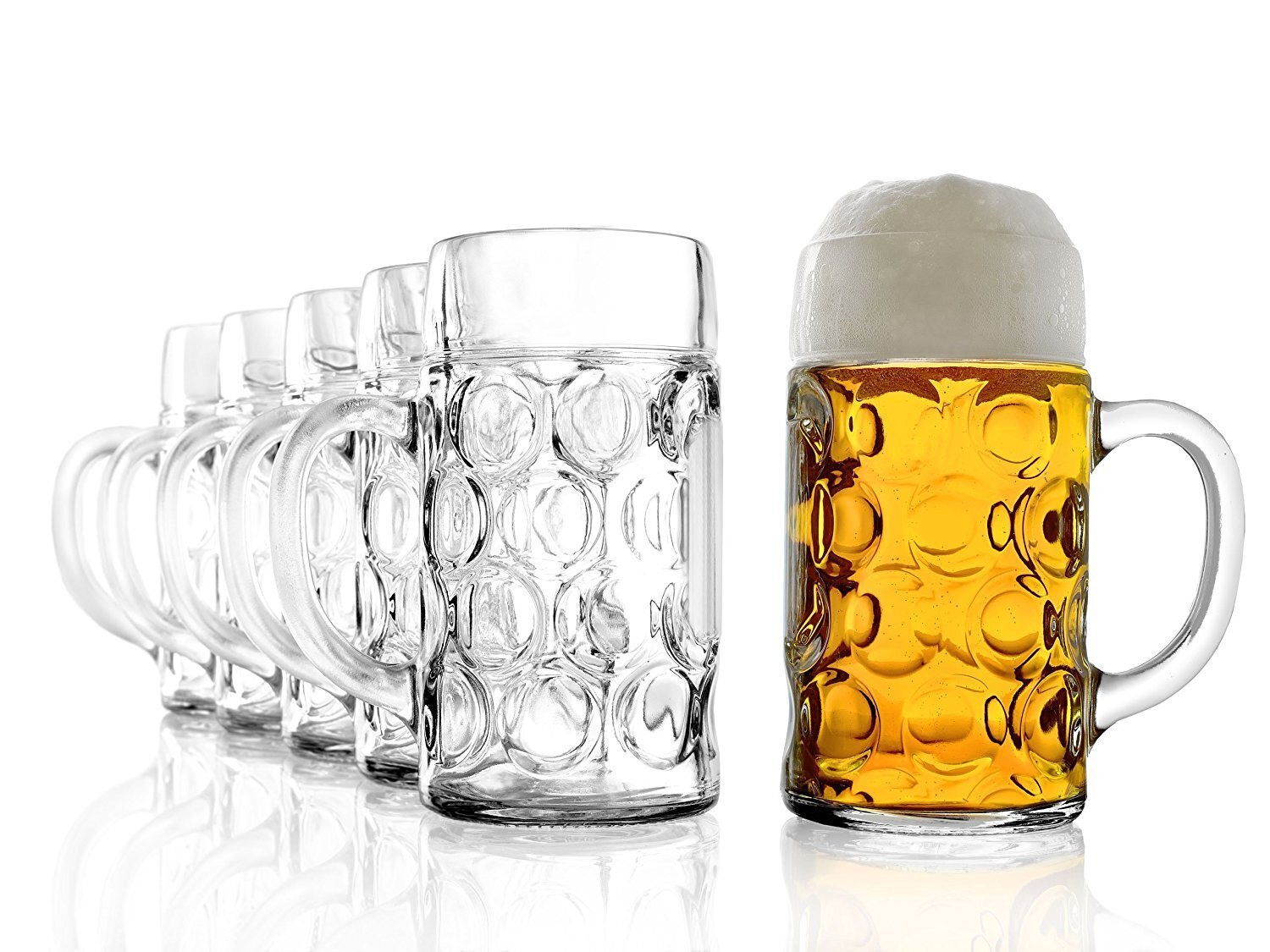 Oberglas Isar Imported Glass Jumbo Beer Mug 1000ml (1 litre)