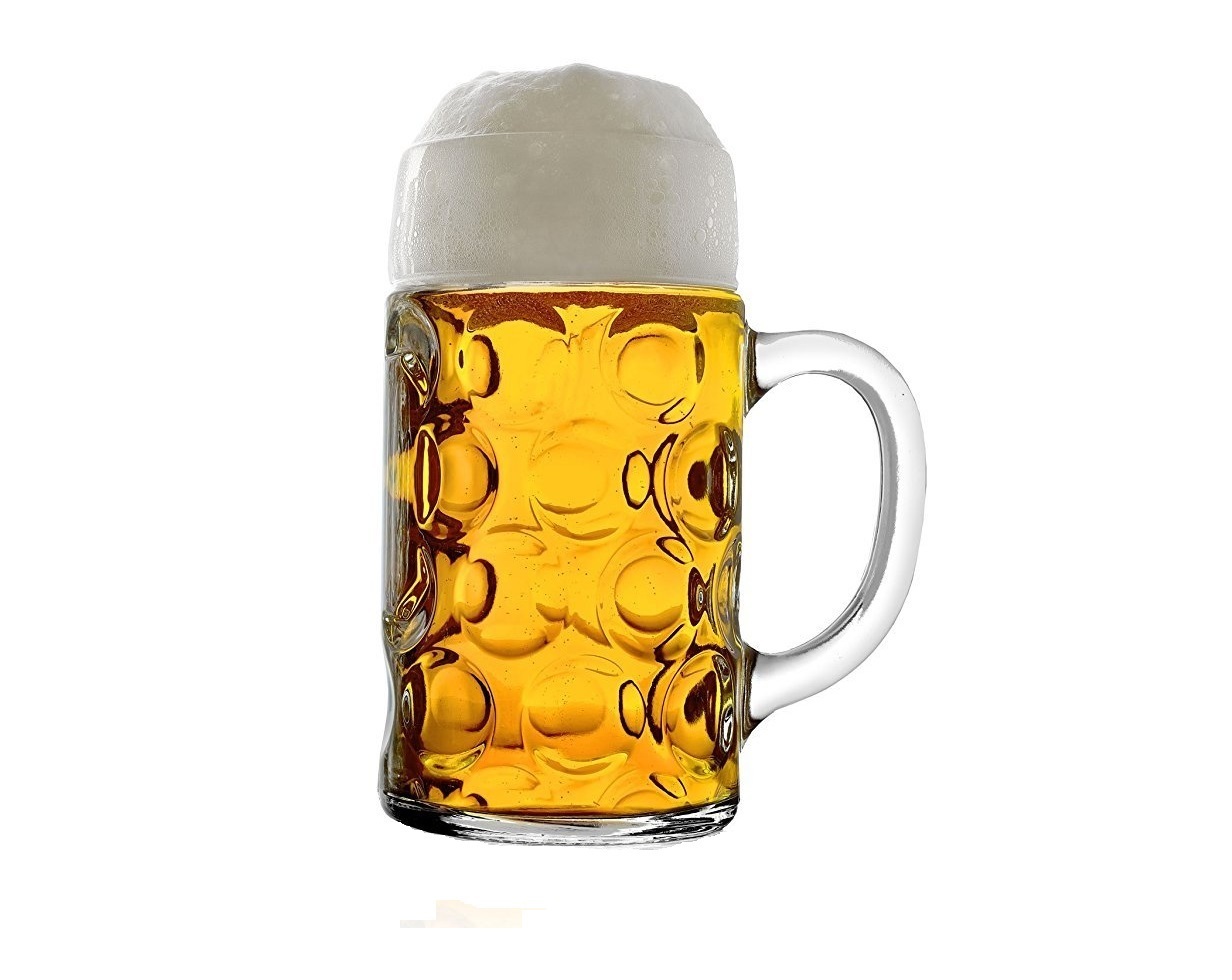 Oberglas Isar Imported Glass Jumbo Beer Mug 1000ml (1 litre)