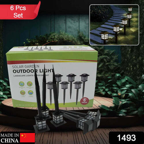 BIG SOLAR OUTDOOR LIGHTS 6 PACK WATERPROOF SOLAR PATHWAY LIGHTS (1493)