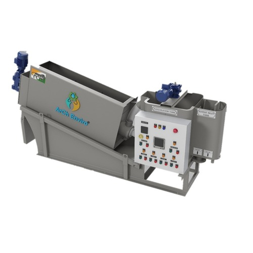 Compact Screw Press Sludge Dewatering Machine for Small STP ETP Plants