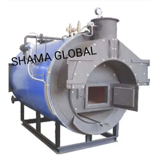 Grey Horizontal Dual Fuel Steam Boiler