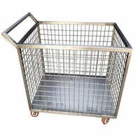 Stainless Steel Cage Trolley - 201-250 Kg Load Capacity | Durable, Ergonomic Design Ideal For Hospitals And Warehouses