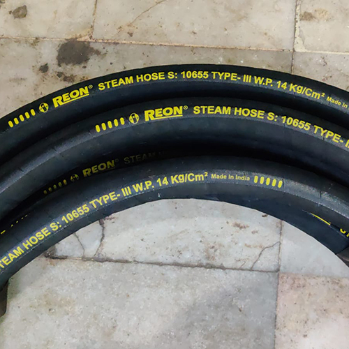 Steam Hoses - Rubber Material, Round Shape, Black Color | Industrial Usage And Durability