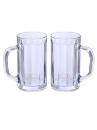Uniglass Nicol Glass Beer Mugs Set 400ml