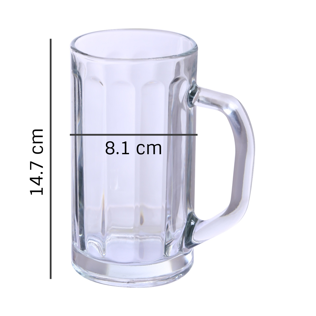 Uniglass Nicol Glass Beer Mugs Set 400ml
