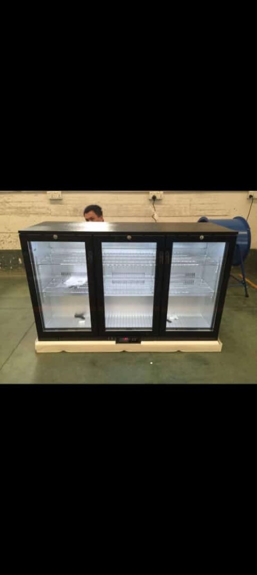 Undercounter Bar Back Counter with Glass Door