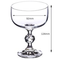 Bohemia Crystal Claudia Ice Cream Cup Set 200ml Set of 6pcs Transparent Non Lead Crystal Glass