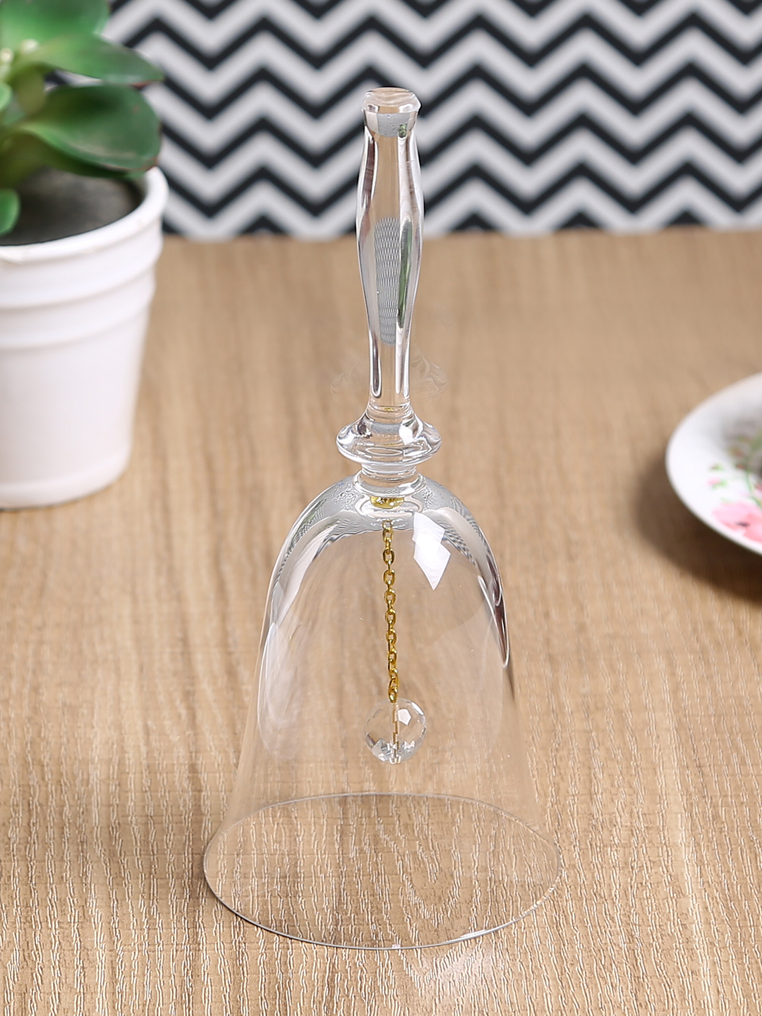 Bohemia Crystal Angela Bell Set  Set of 1pcs  Transparent Non Lead Crystal Glass