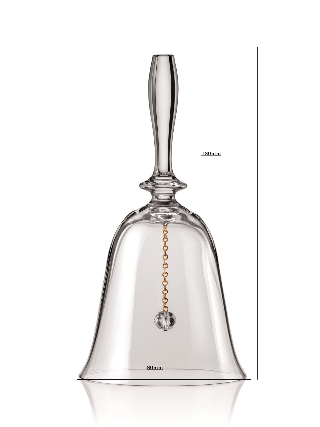 Bohemia Crystal Angela Bell Set  Set of 1pcs  Transparent Non Lead Crystal Glass