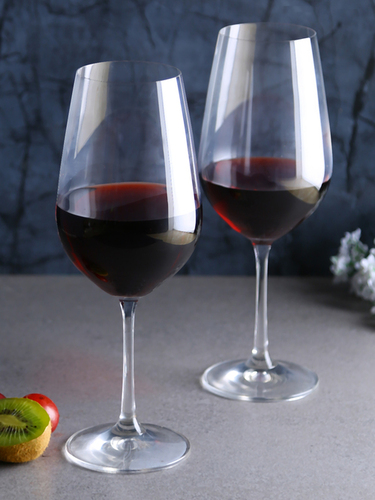 Bohemia Crystal Viola Wine Glass Set  550ml  Set of 6pcs  Transparent  Non Lead Crystal Glass