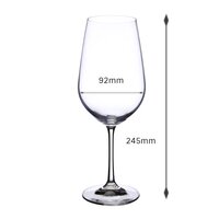 Bohemia Crystal Viola Wine Glass Set  550ml  Set of 6pcs  Transparent  Non Lead Crystal Glass